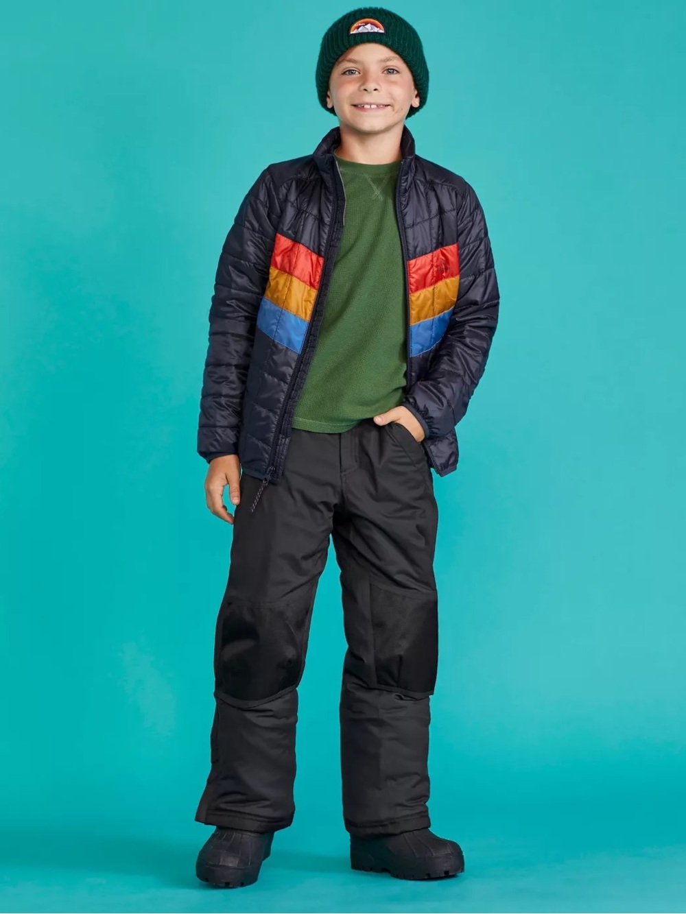 LL Bean Cold Buster Snow Pants 3t w Grow A Long extendable legs